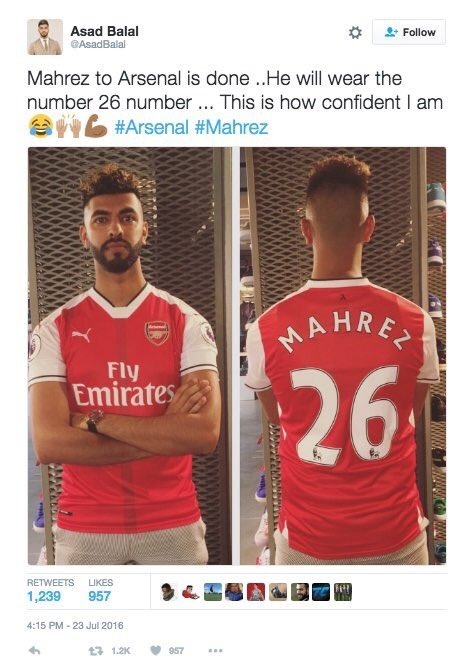 Болельщик похвастался футболкой Арсенала с надписью «Марез» 