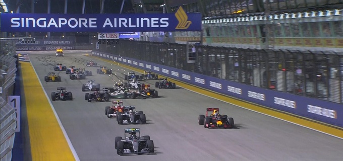 Формула-1. Гран-при Сингапура. Росберг побеждает на трассе "Марина Бей"
