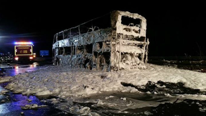 Автобус болельщиков Баварии сгорел на трассе